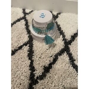 Bomb Party Slice Of Paradise Stack Bracelets Tassel Detail Stretch Stack Layered